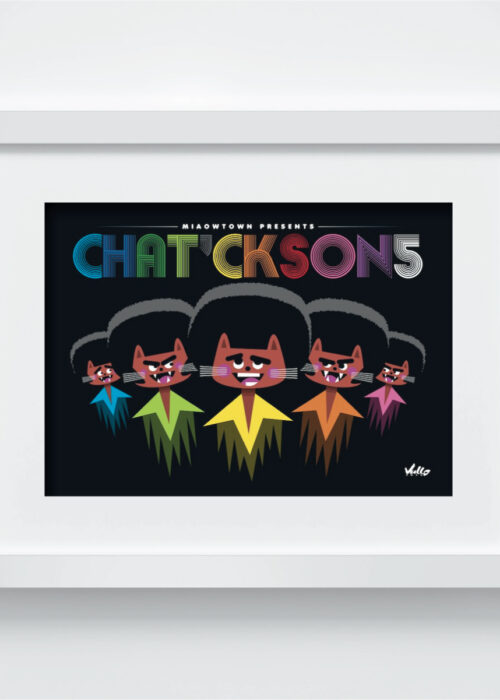 Chat...Ckson 5 postcard with frame