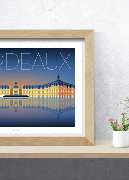 Affiche Bordeaux avec cadre