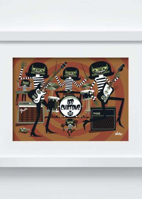 Chat...Rage-band postcard with frame