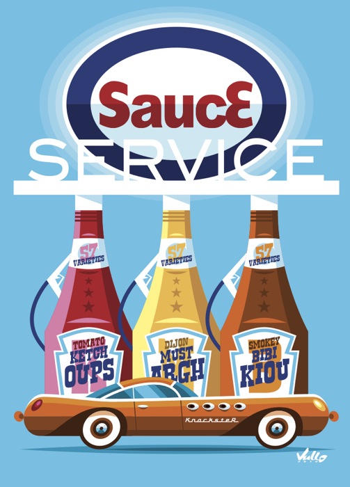 Knackster And Sauce Service postcard