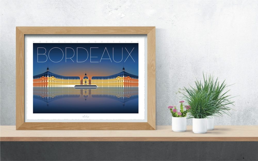 Affiche Bordeaux en situation