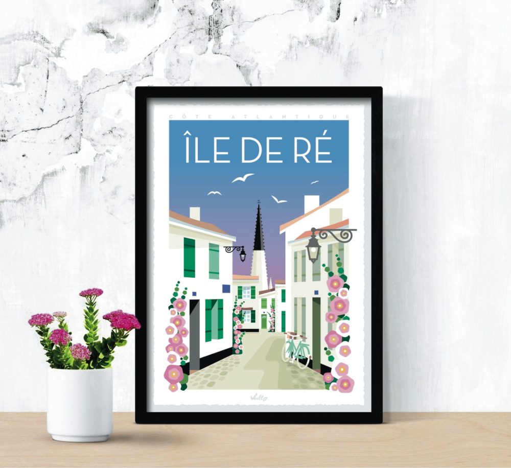 Île de Ré poster with frame