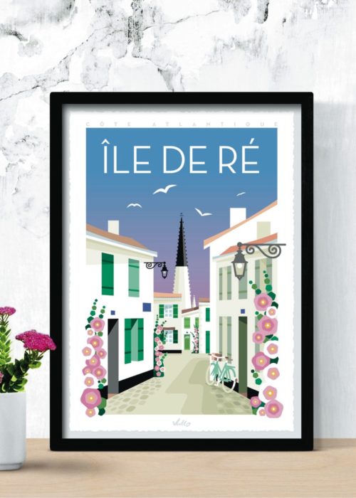 Île de Ré poster with frame