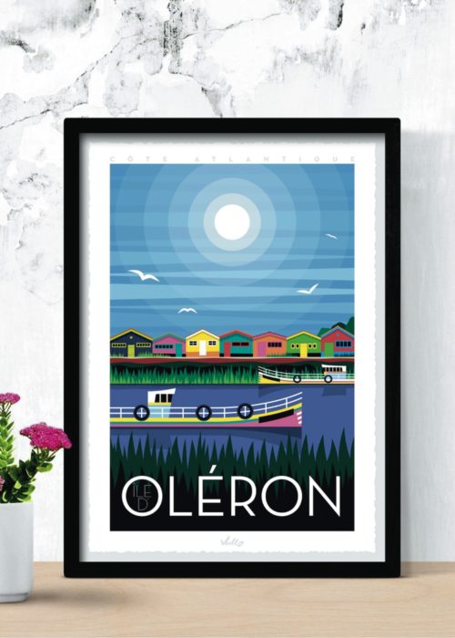 Île d'Oléron poster with frame