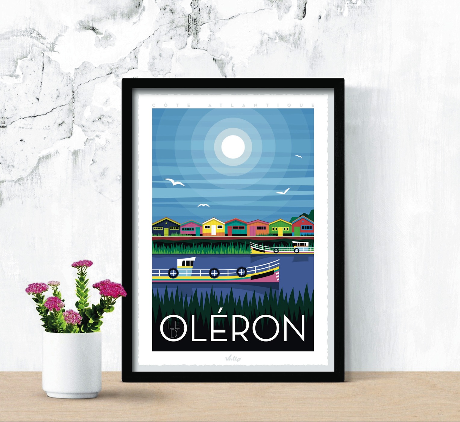 Île d'Oléron poster with frame