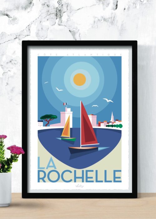 La Rochelle 1 poster with frame