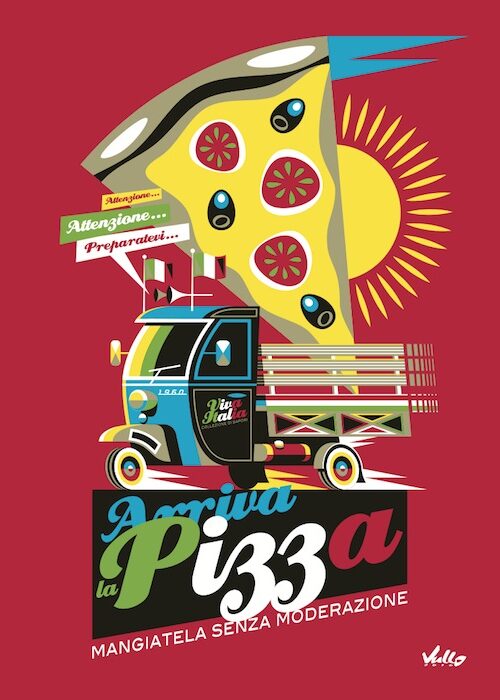 Arriva La Pizza postcard