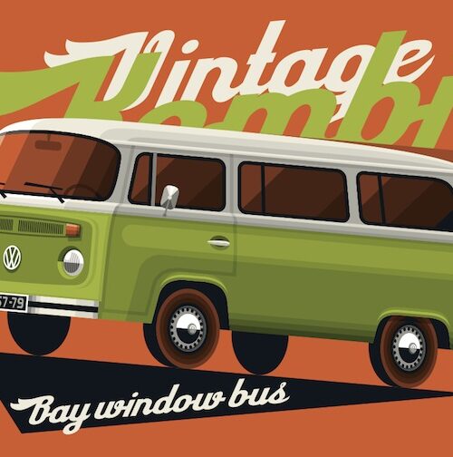 Bay Window Bus postcard