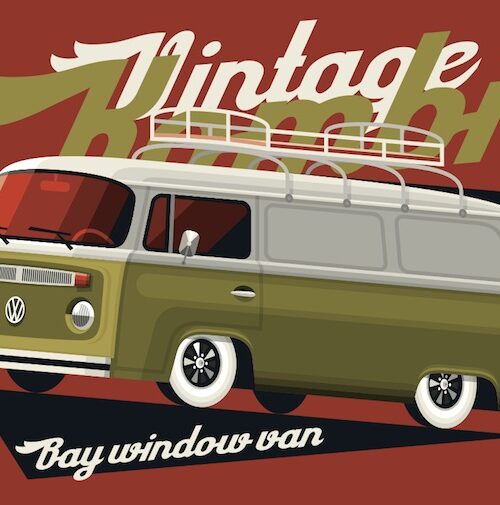 Bay Window Van postcard