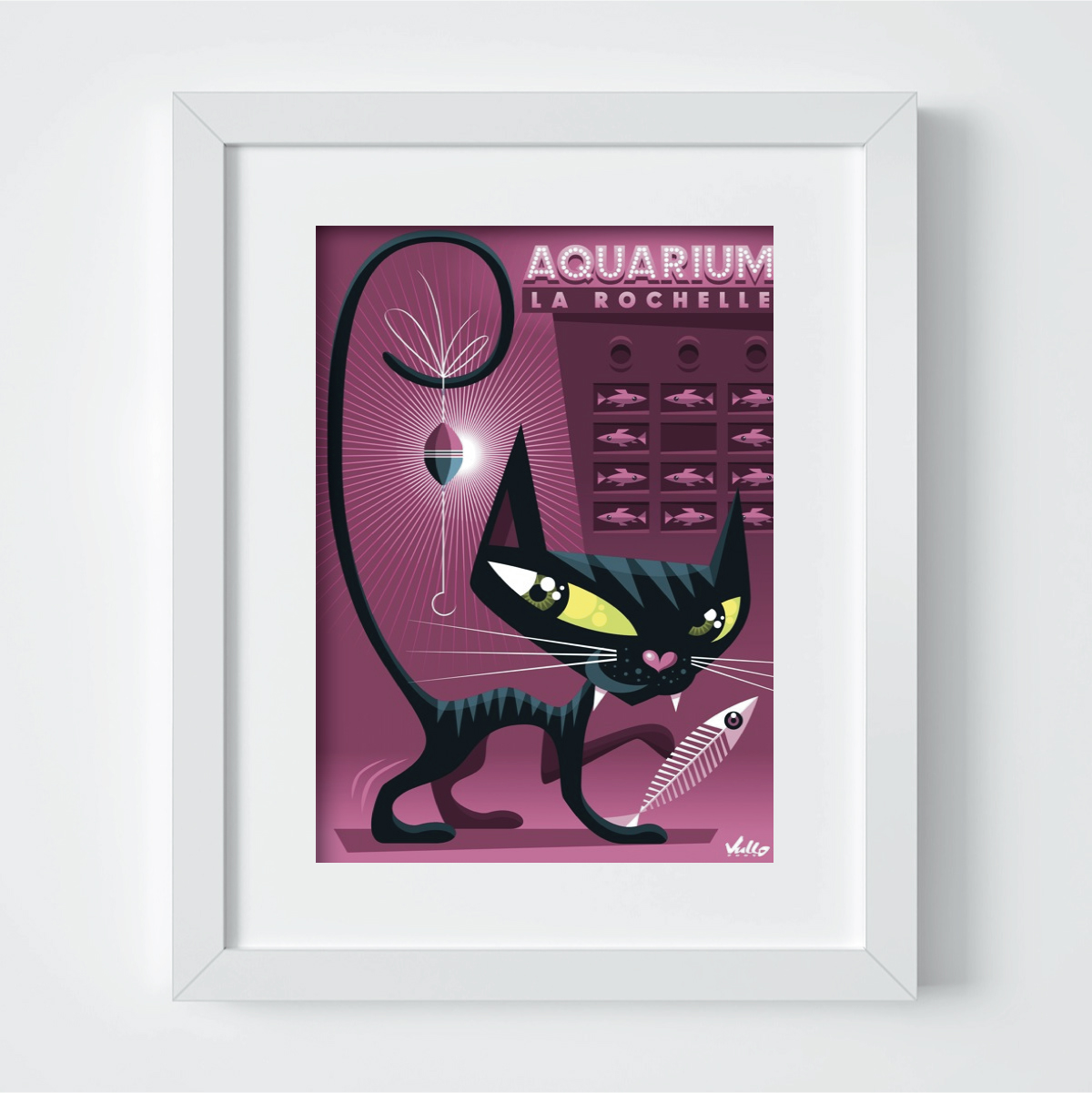Chaquarium postcard with frame
