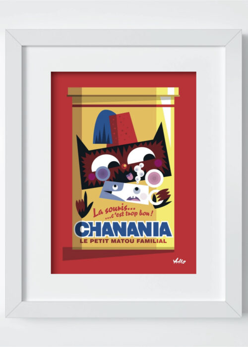 Chat...Nania postcard with frame