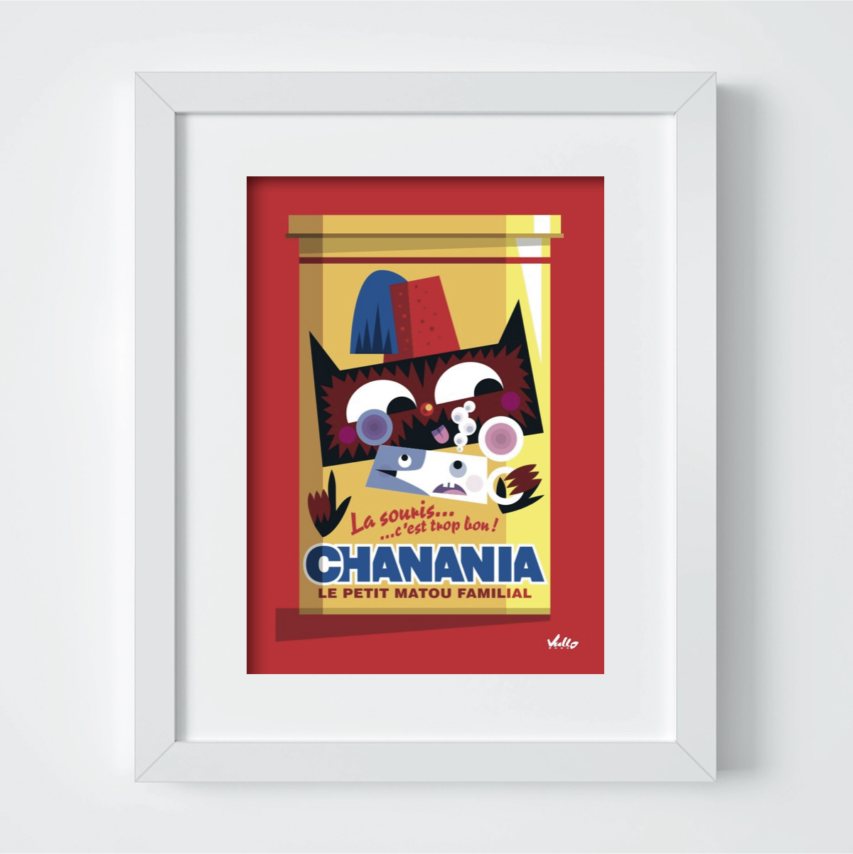 Carte postale Chat...Nania avec cadre