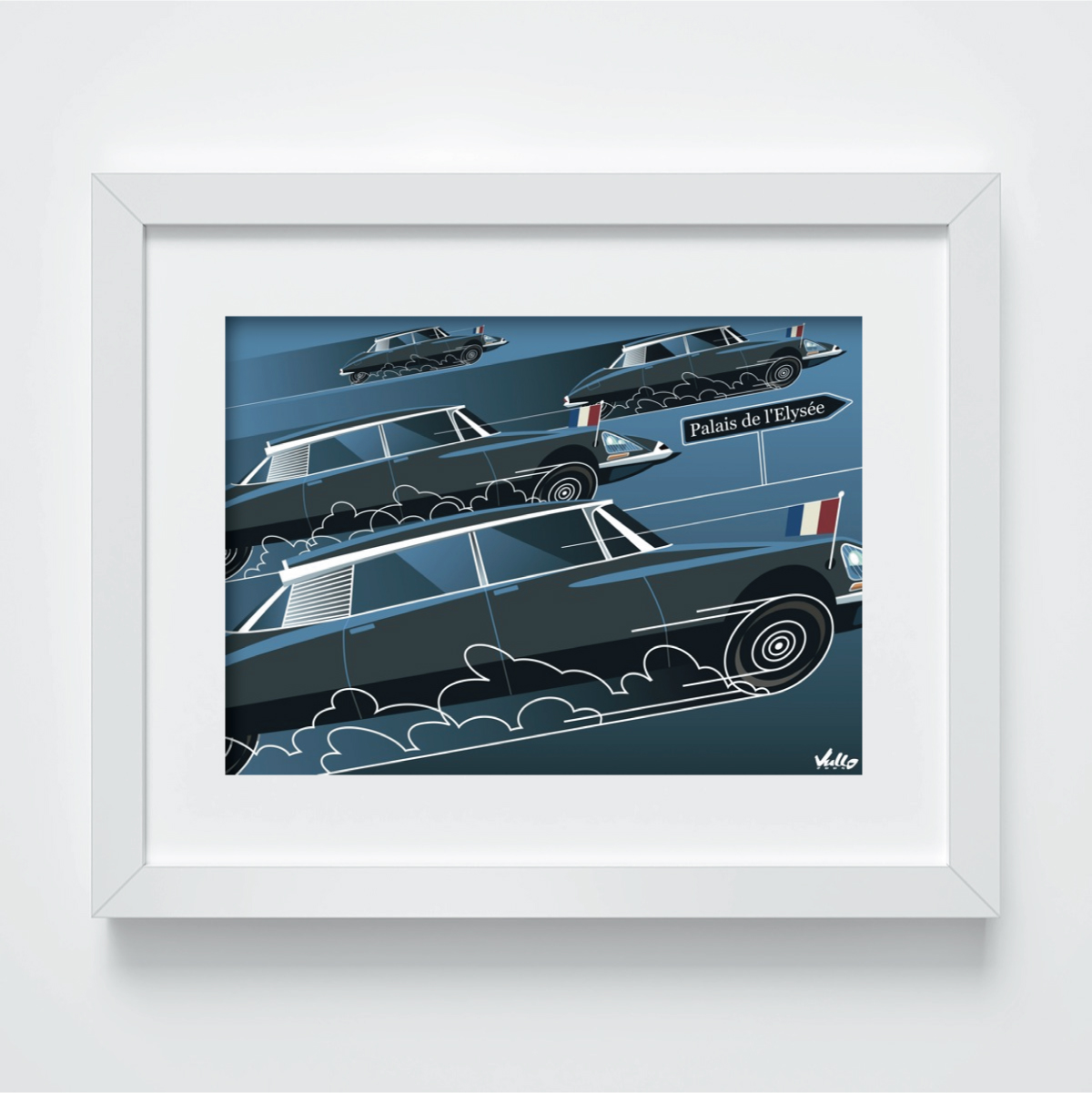 Carte postale Conseil des Ministres avec cadre