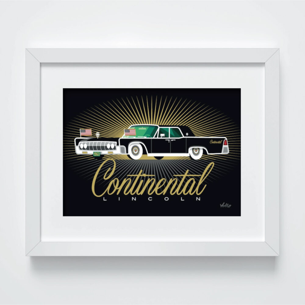 Continental postcard with frame