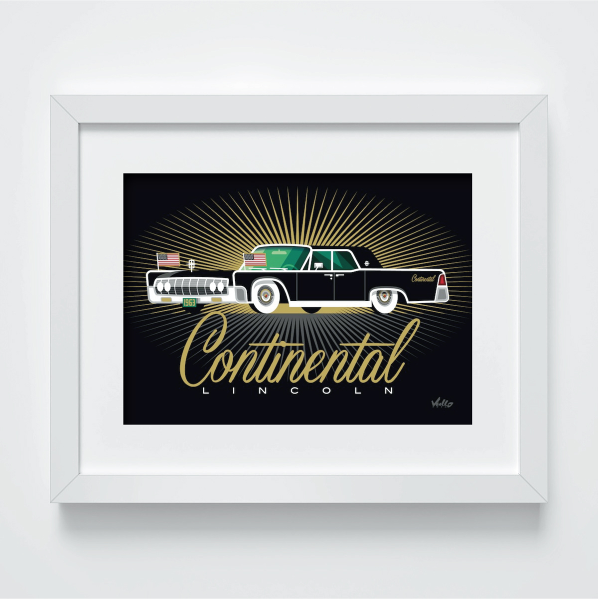 Carte postale Continental avec cadre