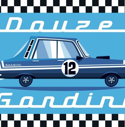 Renault 12 Gordini postcard