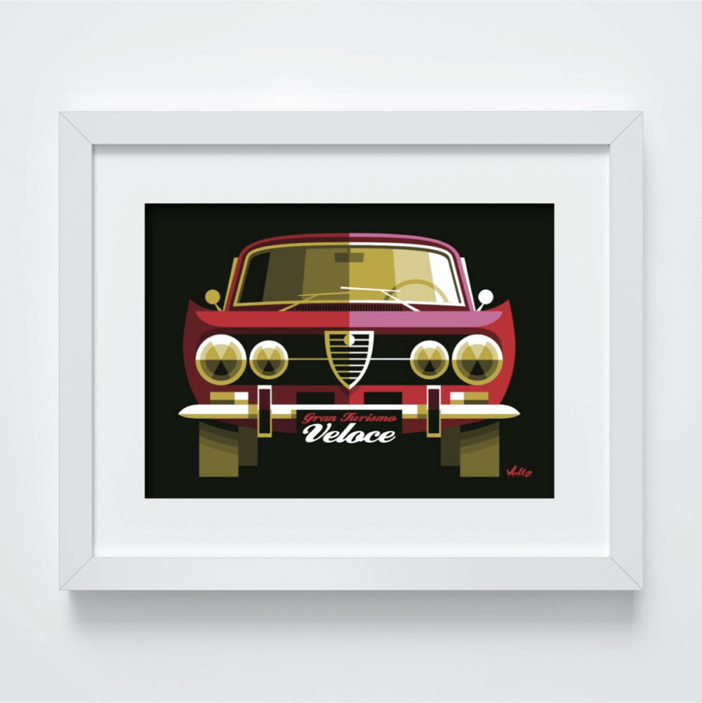 Gran Turismo Veloce postcard with frame