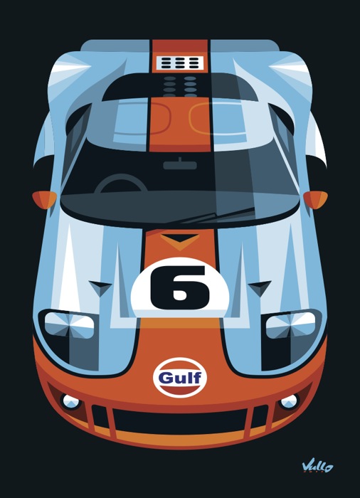 GT 40 postcard