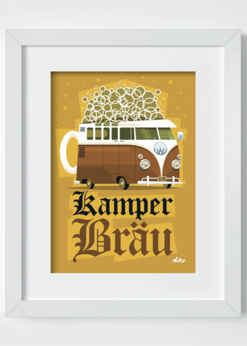 Kamperbrau postcard with frame