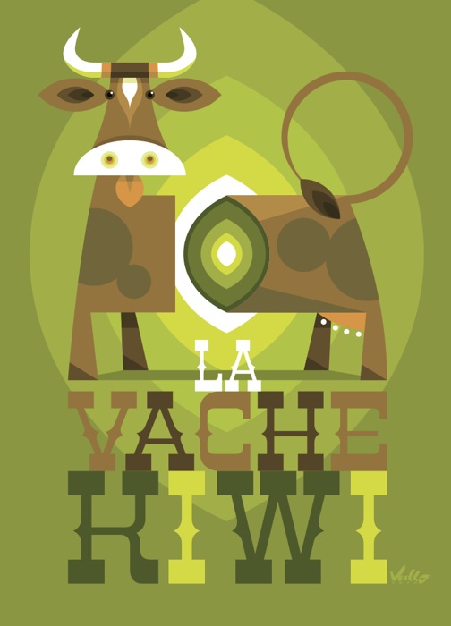 Carte postale La Vache Kiwi