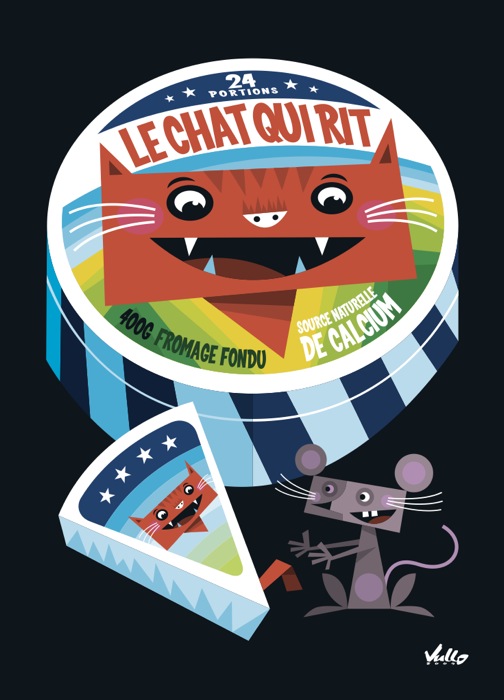 Le Chat Qui Rit postcard