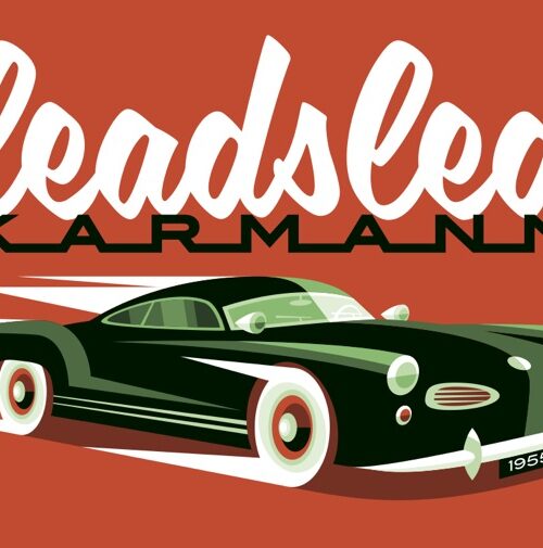 Leadsled Karmann postcard