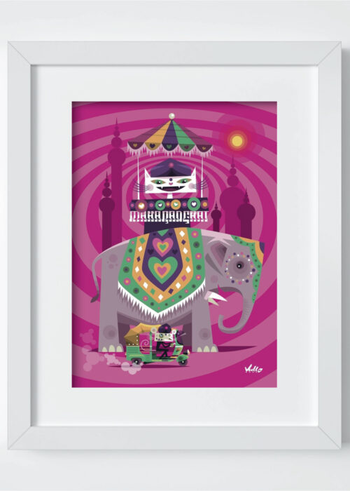 Maharad...Chat postcard with frame