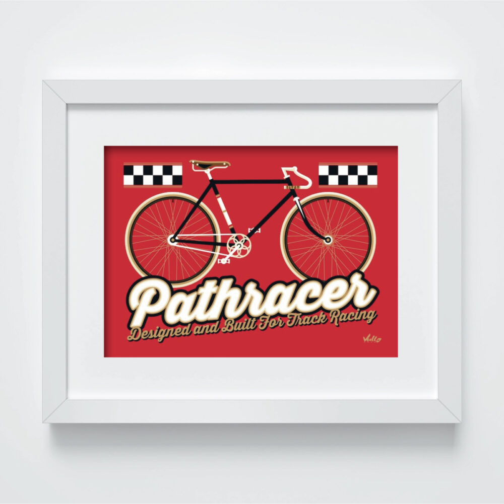 Pathracer postcard with frame