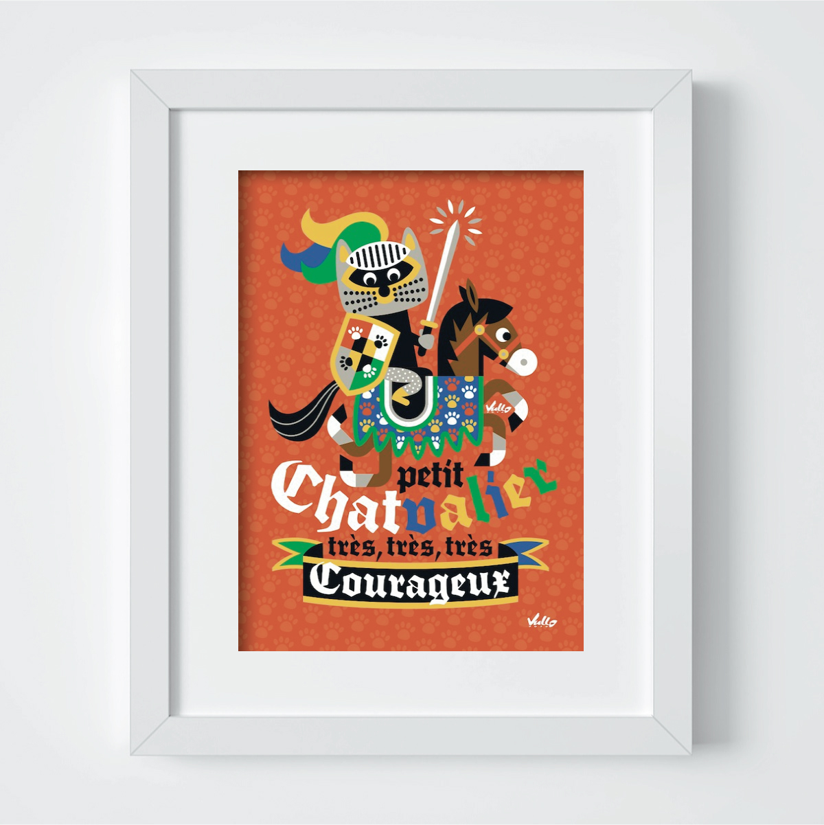 Petit Chat...Valier postcard with frame