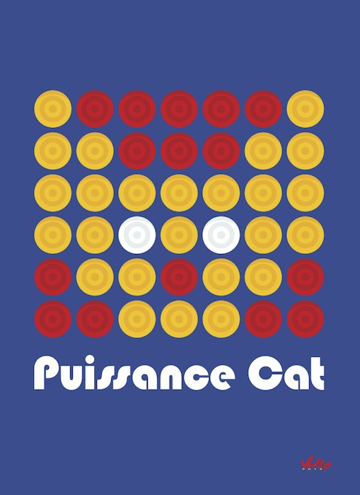 Puissance Cat postcard