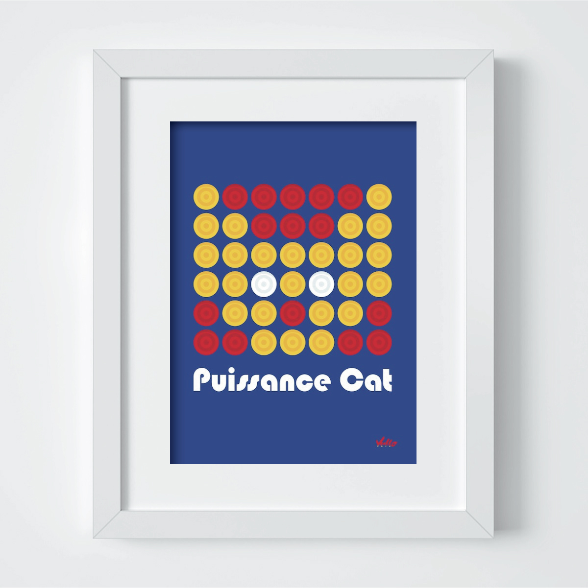 Carte postale Puissance Cat avec cadre