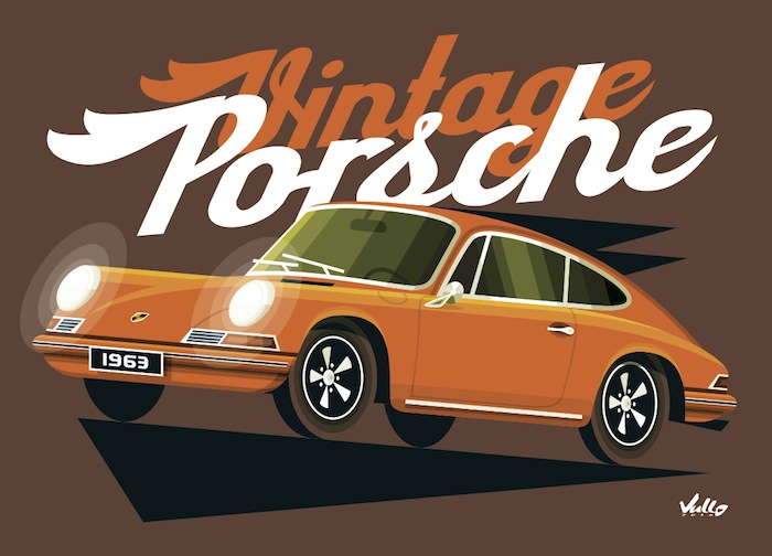 Carte postale Vintage 911 Orange