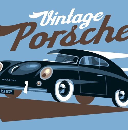 Vintage Porsche postcard