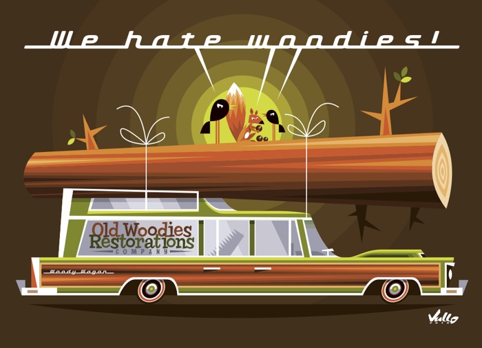 We Hate Woodies postcard