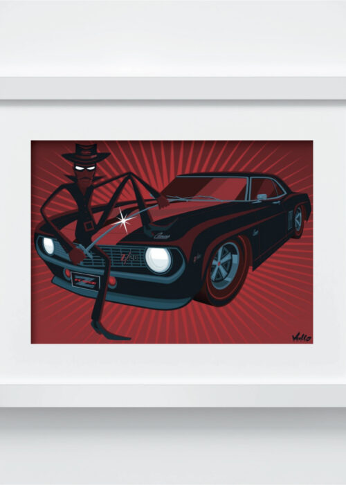 Z Power postcard with frame