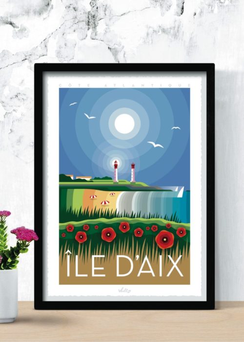 Affiche Île d'Aix en situation