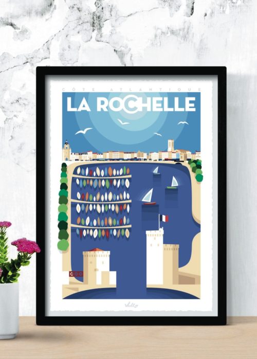 La Rochelle 3 poster with frame