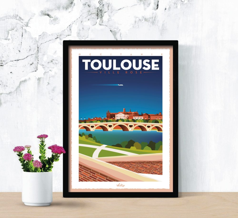 Affiche Toulouse en situation