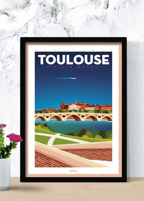 Toulouse poster with frame