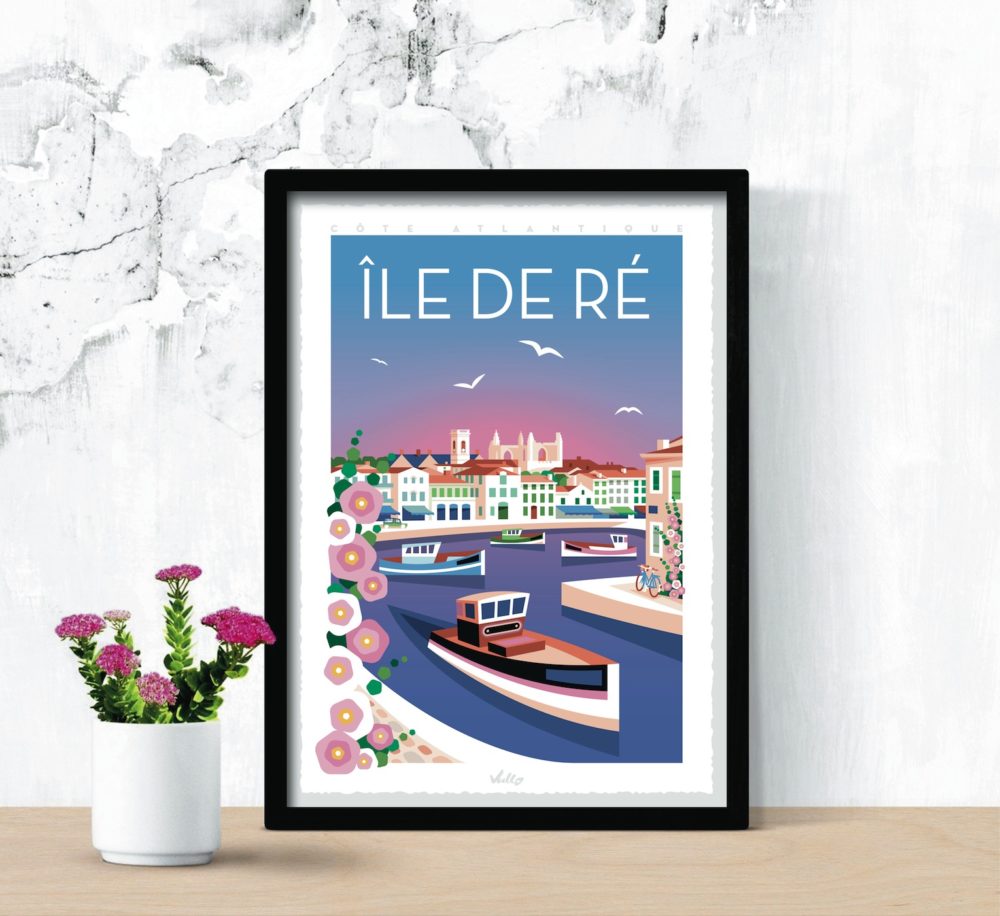 AFFICHE ÎLE DE RÉ 2 EN SITUATION