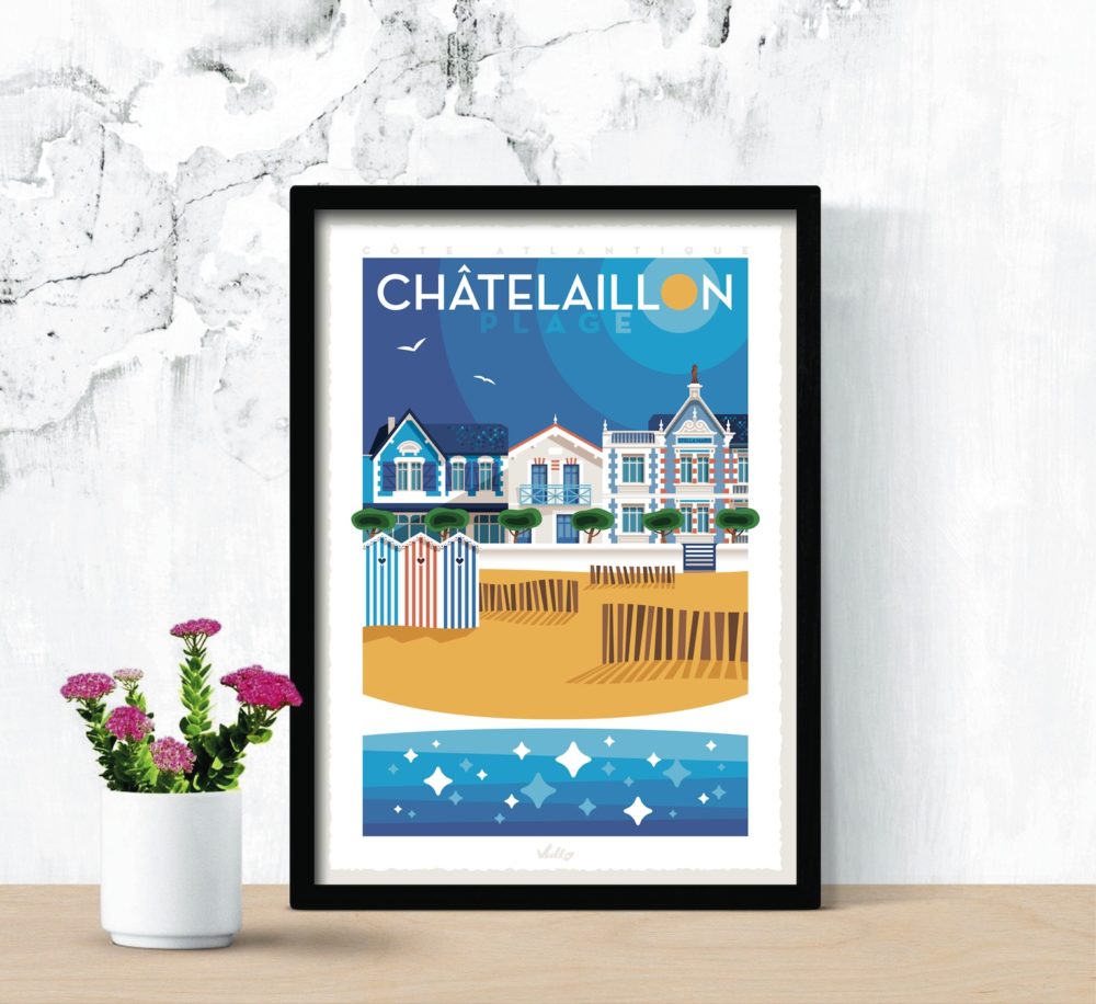 CHATELAILLON POSTER WITH FRAME