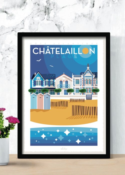 CHATELAILLON POSTER WITH FRAME